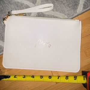 Elegant White Wristlet Clutch